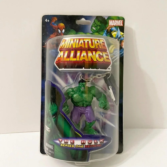 Marvel 2011 Miniature Alliance Hulk Series One Keychain Keyring - Picture 1 of 14